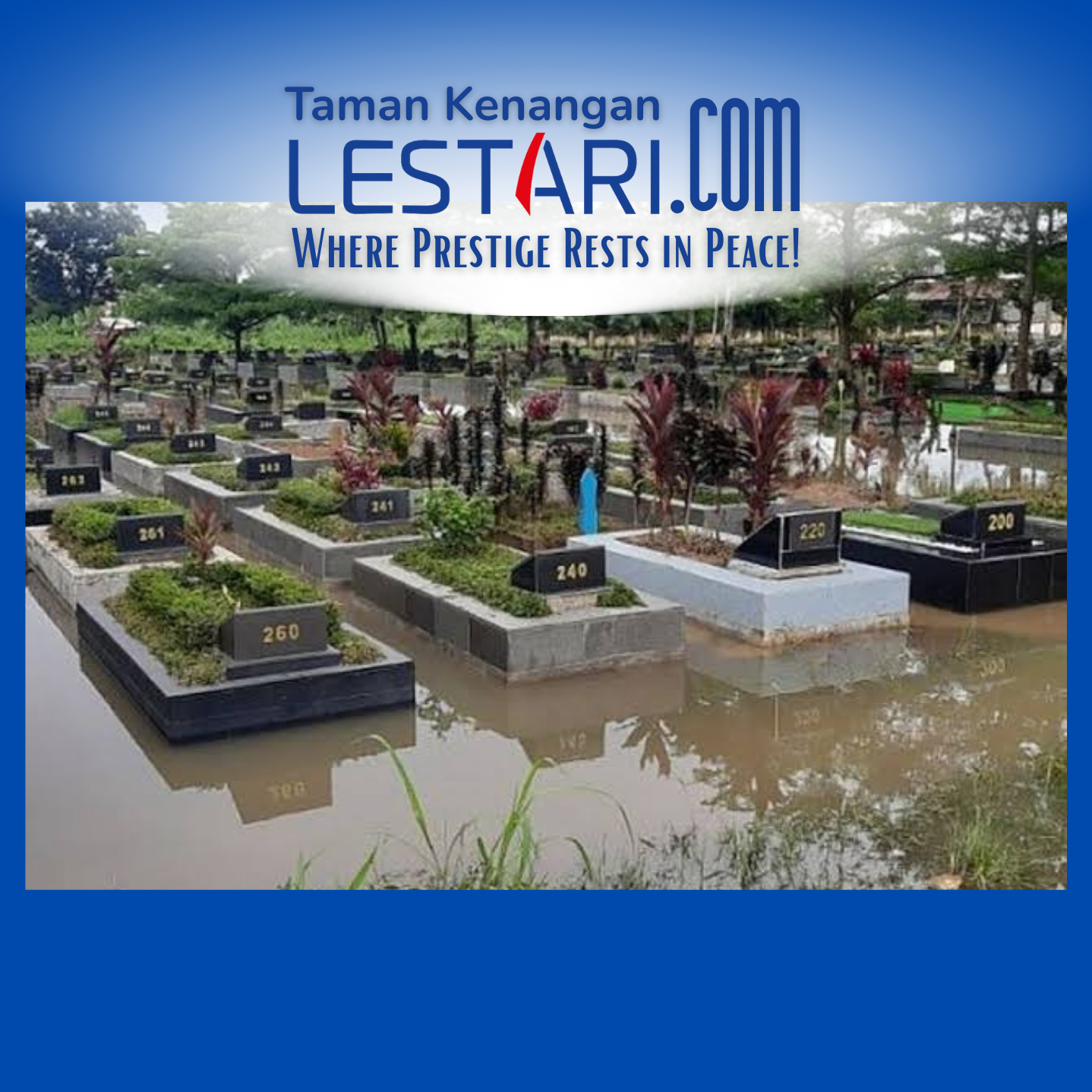 Taman kenangan Lestari Memorial park bebas banjir